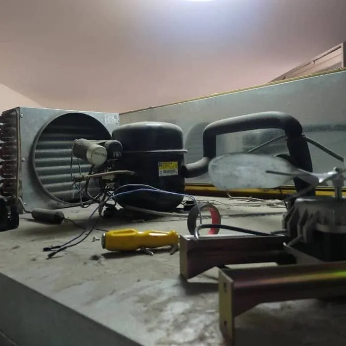 Chiller fan motor repair
