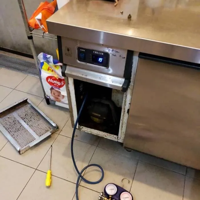Worktop chiller temperature repair